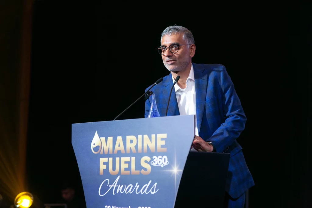 Captain Rajesh Unni honoured with Lifetime Achievement Award at Marine Fuels 360